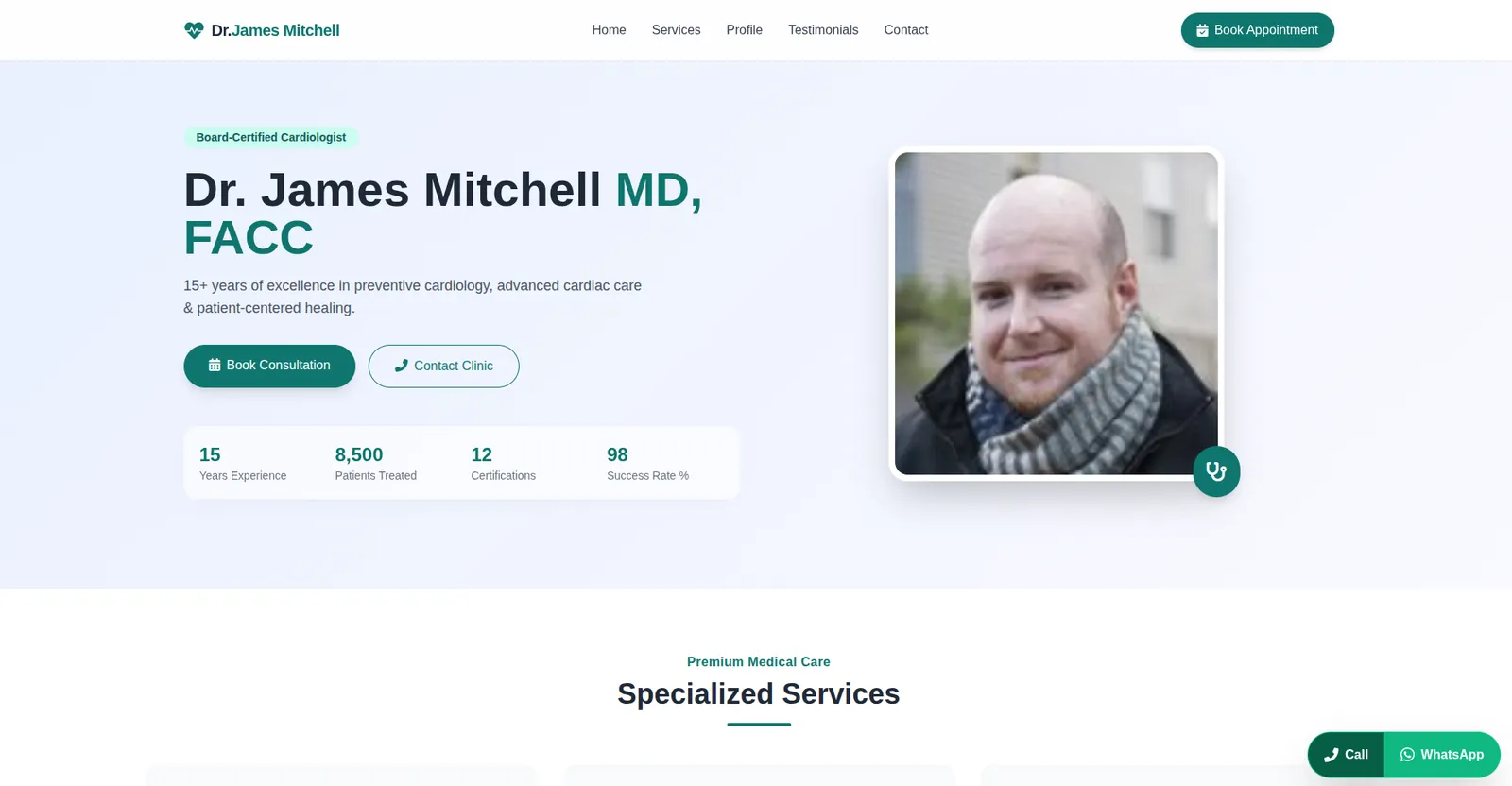 Doctor Portfolio Website