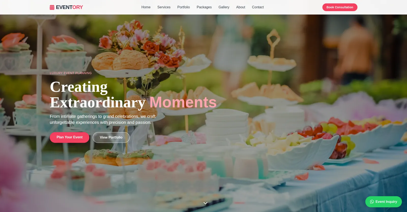 Premium Event Organizer Website