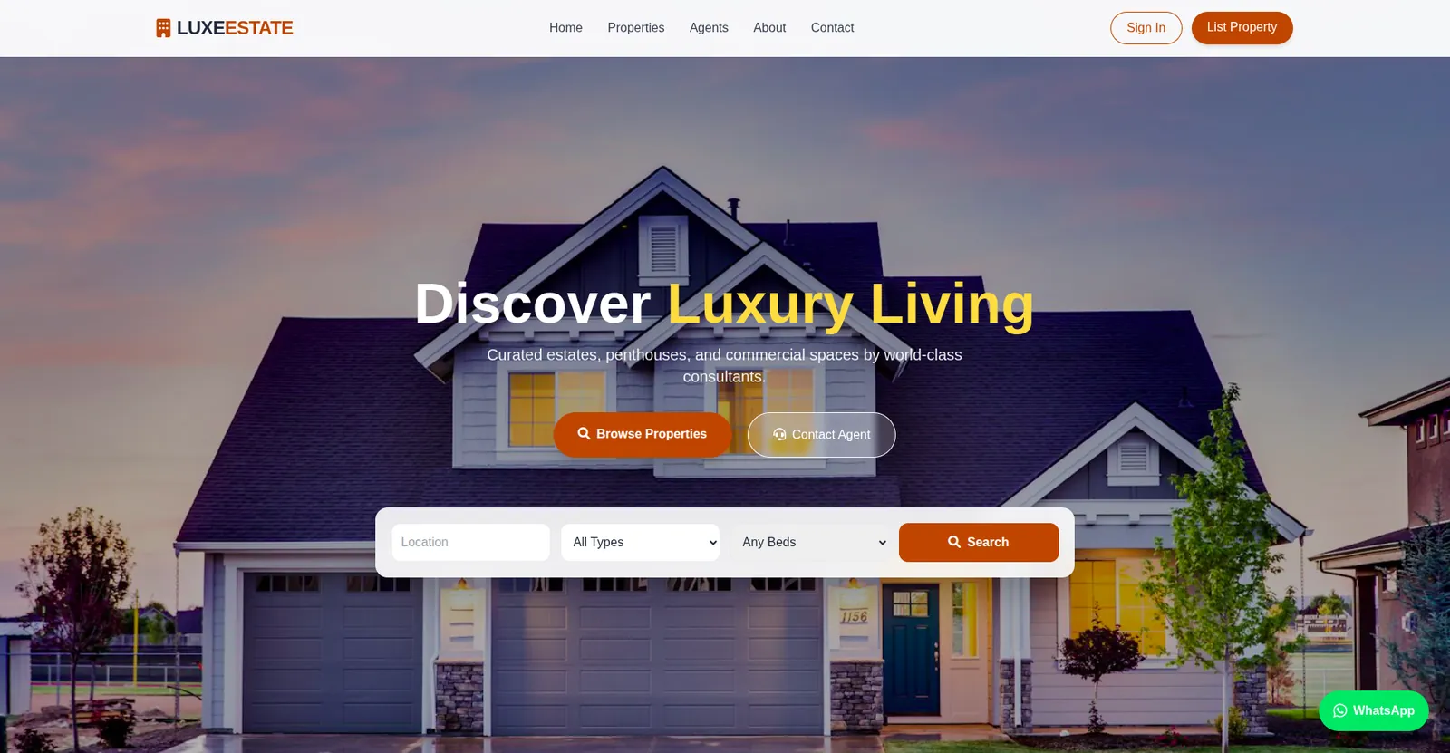 Real Estate Agency Website